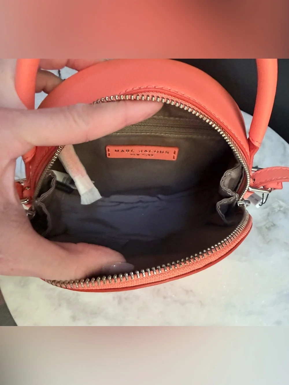 NWT Marc Jacobs The Commuter Circle Crossbody Bag - Coral/Melon